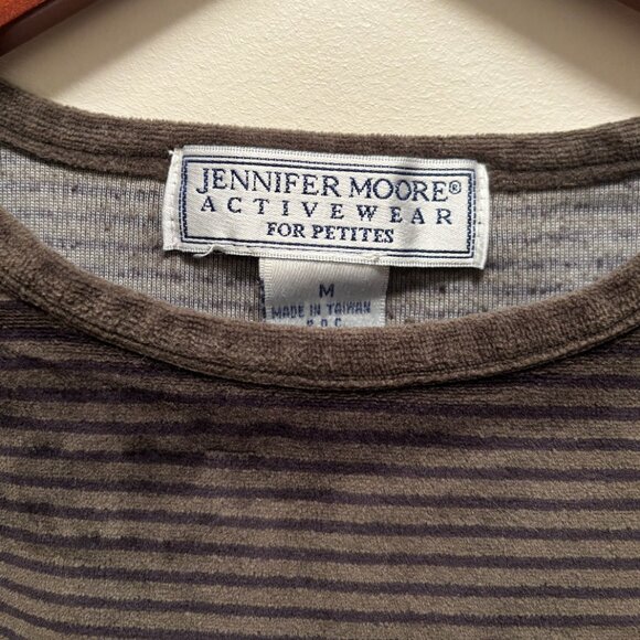 Jennifer Moore Velvet Striped T-Shirt - Picture 4 of 4